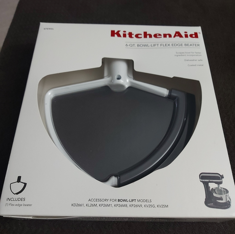 KitchenAid Gray Flex Edge Beater for Bowl-Lift Mixers
